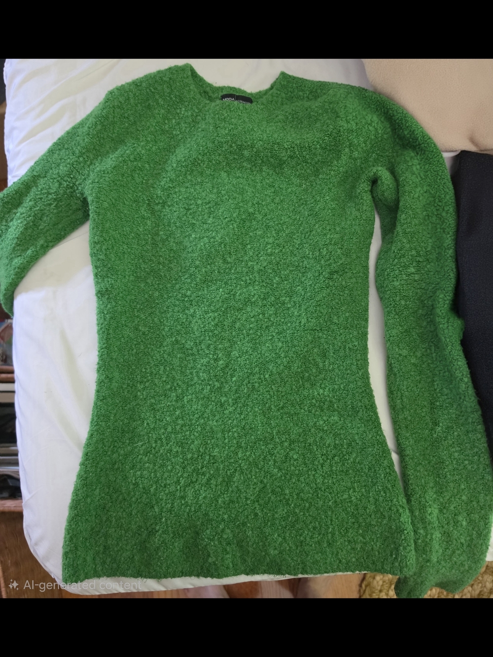 Moda International Bright Green Crewneck Sweater